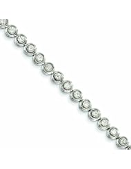 0.5 Carat 14K White Gold Diamond Circle Link Bracelet