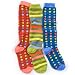 Zany Dot/Stripes/Dot Fuzzy Knee High by LittleMissMatched - Teen/Adult