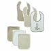 Hudson Baby Bib and Burp Cloth Set, 6 Piece, Neutral, 0-12 Months