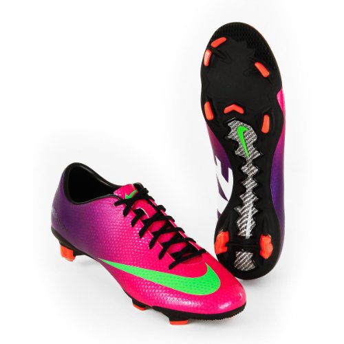 Mercurial Veloce FG - Chaussures de Foot Pourpre Fireberry/Vert Electrique - taille 8