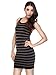 Simplicity striped mini tank dress in seamless stretch fit fibers