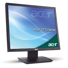 Acer V173DB 17 inch SXGA TFT LCD Monitor (20000:1,250cd/m2,1280 x 1024,5ms,VGA) - Black