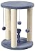 Sisal Duplex Triple Scratching Post with Toys : Color BLUE