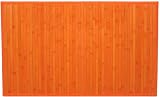 Laser Printed Split Bamboo 2' x 3' Tangerine Orange Veranda Rug