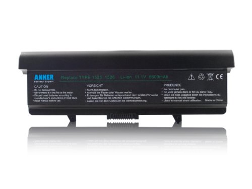 Anker New Replacement Battery for Dell Inspiron 1526 1525 1545 PP29L PP41L fits GP952 GW240 GW252 M911 RU586 RN873 WK379 X284G XR693 312-0625 312-0626 312-0633 312-0634 [ Li-ion 9-cell 6600mAh Black ]