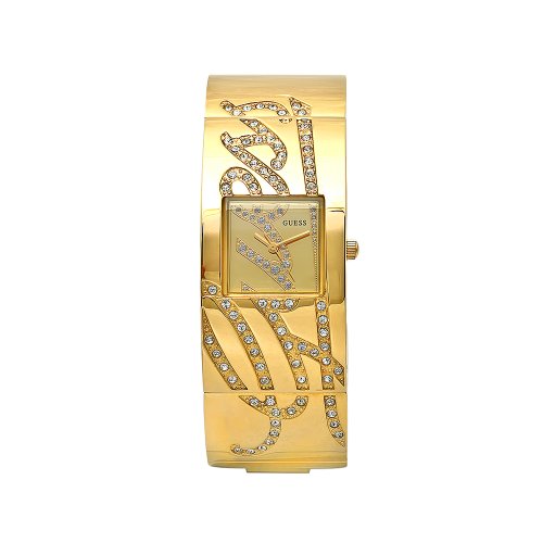 GUESS Women's W15052L1 Signature Goldtone Stainless Steel Goldtone Dial Watch