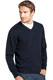 Blue Harbour Pure Cotton V-Neck Jumper