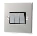 Kitchen & Housewares : POLISHED CHROME 3 GANG 2 WAY 6 AMP LIGHT SWITCH C306PCB