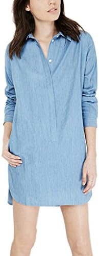 Moon Soul Women Boyfriend Loose Style Shirt Side Pocket Long Leisure Blouse M