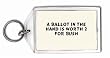 A ballot in the hand is worth 2 for Bush Keychain