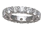 4.00 cts Round Diamonds Eternity Band - Platinum, 18kt White or Yellow Gold
