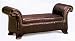 Kitchen & Housewares : Black Leather Like Vinyl Bench