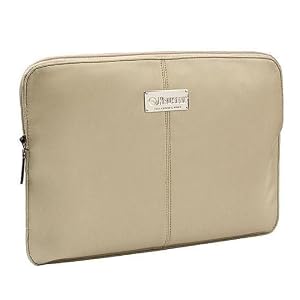 Krusell 71171 Luna Premium Carrying Leather Sleeve Case for Apple iPad (Cream/Black)