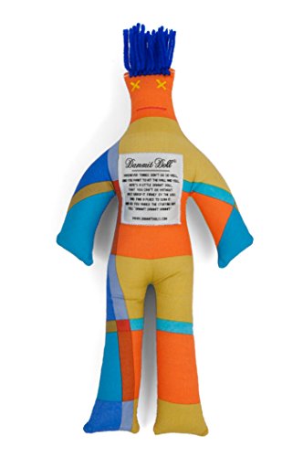 Dammit Doll - Classic Dammit Doll - Mec Mod - TB Plaid , Blue Hair - Stress Relief, Gag Gift