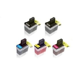 Brother Compatible LC41 5-Pack(2B/1C/1M/1Y) Ink Cartridge Value Pack - Brother MFC 210C,420cn,620cn,3240c,3340cn,5440cn,5840cn,1840c,2440c,1940cn
