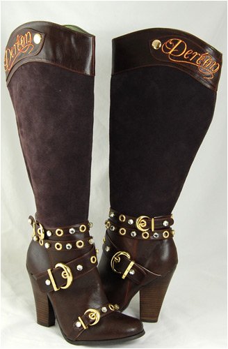 Click here to buy HOUSE OF DEREON Lasses Womens Chocolate Boots by House of Dereon.
