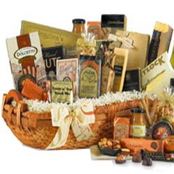 Top Notch Gourmet Food Gift Basket with Smoked Salmon by Art of Appreciation Gift Baskets