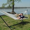 Castaway L-STECWG Large Steel Hammock Stand - Green
