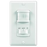 Heath Zenith SL-6117-WH Motion-Activated Wall Light Switch, White
