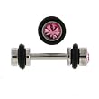 Stainless Steel Fake Plug with Pink CZ - 16g Wire - 8g Fake Plug - Sold as a Pair Stainless Steel Fake Plug with Pink CZ - 16g Wire - 8g Fake Plug - Sold as a Pair