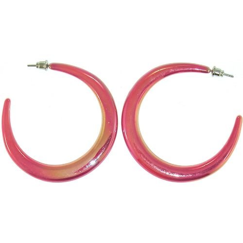 red hoop earrings