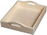 Walnut Hollow Unfinished Wood Serving Tray, DIY Home Décor Accent Piece, 10-inch x 12-Inch