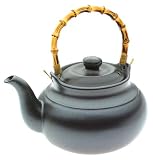 Joyce Chen 3 Qt Stovetop Ceramic Tea Kettle, Ebony