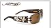 ED HARDY EHS 016 LOVER BOY TORTOISE FRAME BROWN LENS RIMLESS SUNGLASSES