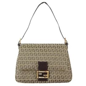 Click here to buy Fendi Mama Large Beige and Brown Zucca Baguette 8BR001-TN9-F0LK9 by Fendi.