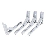 uxcell 折りたたみ　フブラケット　棚受　メタル製　ホワイト　90度 Lデザイン 4個入り