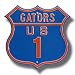 FLORIDA GATORS GATORS U.S 1 AUTHENTIC METAL ROUTE SIGN (17 X 17)