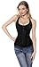 Kimring Women's Fashion Elegant Halter Satin Jacquard Lace Edge Corset