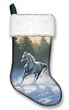 Winter Holiday Equine Stockings - Dappled Gray Horse