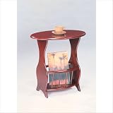 Dayton Tea Table with Magazine Rack in Cherry