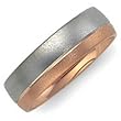 14Kt Rose and White Gold Comfort Fit Men's Wedding Band