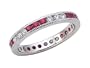 1.15 cttw Karina B(tm) Genuine Ruby Eternity Band - Platinum, 18kt White or Yellow Gold
