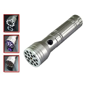  Cybertech (TM) 15 LED + UV + Laser Ultraviolet Flashlight