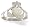 14K White Gold Genuine Heart Opal and Diamond Celtic Claddagh Ring - Size 4