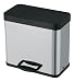 Stainless Steel Trento 19 Triple Separation Recycling Pedal Waste Bin