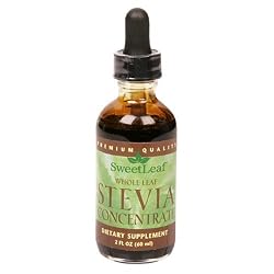 Stevia Whole Leaf Concentrate, 2fl Ounces (60ml)  Bottles (Pack of 2)