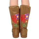 Flurri19 Love Peace Knee High Boot TAN