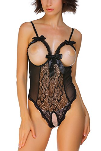 Dearlove open cup open crotch teddy nightwear lingerie(…