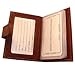 Cowhide Leather Credit Card Holder Burgundy Wallet