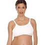 Lamaze Cotton Spandex Comfort Nursing Bra - White, L