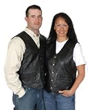 Rebel Ryder Genuine Stone Leather Black Vest