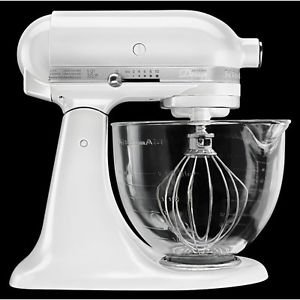 New Kitchenaid Frosted Pearl Tilt Artisan Stand Mixer 5 Qt Glass Bowl Ksm155gbfp Fast Shipping By Fedex