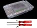 Nintendo DS Lite replacement housing in SEE-THROUGH CLEAR STYLE including opening tools and instructions - Full Complete Kit to replace your damaged/broken cover/housing for the DS Lite including matching buttons, new top lens and FREE Stylus as well as *FREE OPENING TOOLS & INSTRUCTIONS*