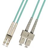 1M Multimode Duplex 10 Gigabit Fiber Optic Cable (50/125) - LC to SC ~ Ultra Spec Cables