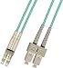 100M LC-SC Multimode Duplex 10 Gigabit 10gb Fiber Optic Cable (50/125) Aqua 100 meter