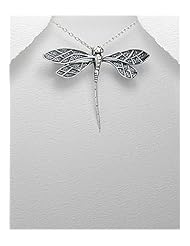 Dragonfly Pendant Necklace In 92.5 Sterling Silver